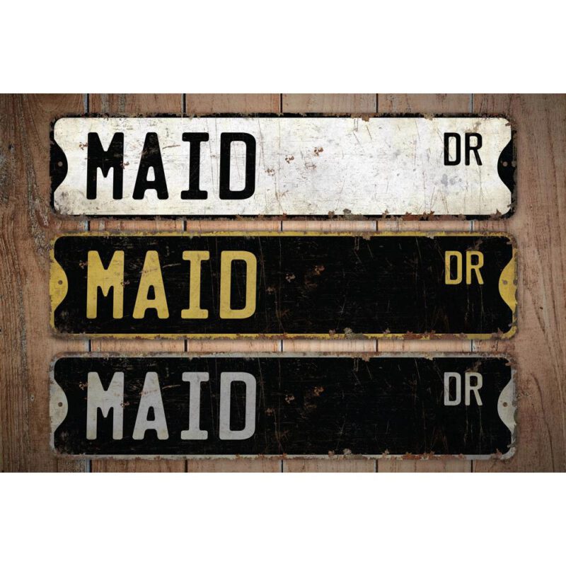 Maid-Premium-Quality-Rustic-Metal-Sign-Images