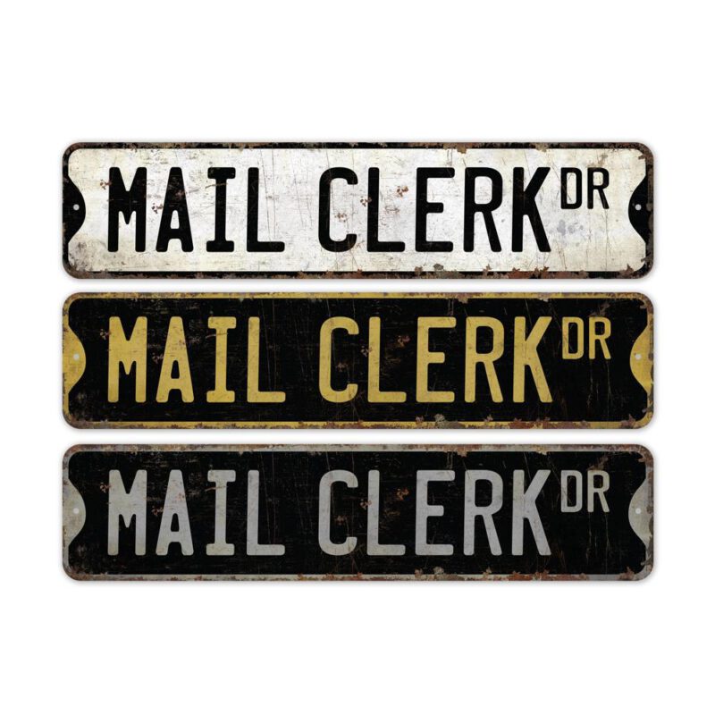 Mail-Clerk-Premium-Quality-Rustic-Metal-Sign-2