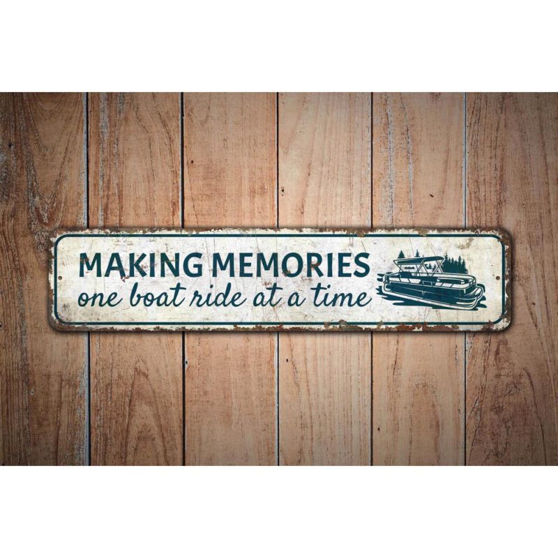 Making-Memories-And-Boat-Riding-Premium-Quality-Rustic-Metal-Sign-Images