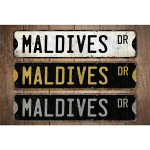 Maldives-Premium-Quality-Rustic-Metal-Sign-Images