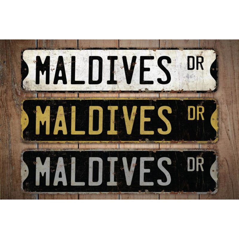 Maldives-Premium-Quality-Rustic-Metal-Sign-Images