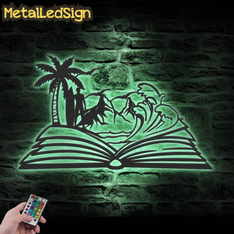 Man-Beach-Scene-on-the-Book-Lover-Metal-Wall-Art-LED-Light-7.jpg