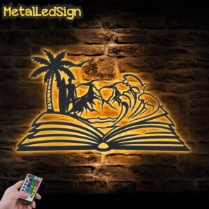 Man-Beach-Scene-on-the-Book-Lover-Metal-Wall-Art-LED-Light-Images.jpg