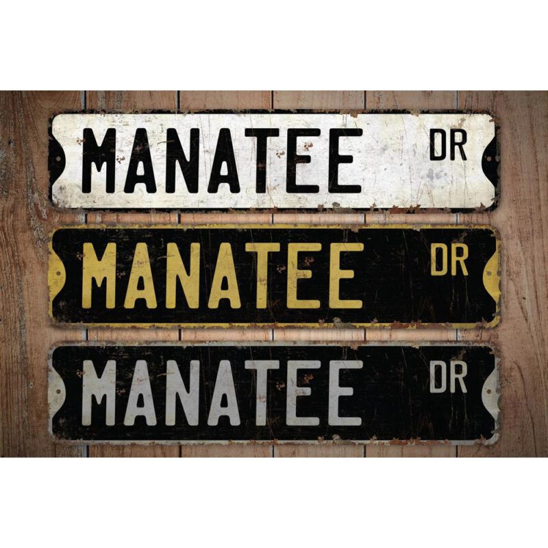 Manatee-Premium-Quality-Rustic-Metal-Sign-Images