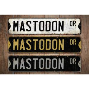 Mastodon-Premium-Quality-Rustic-Metal-Sign-Images