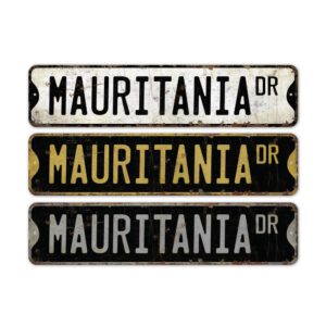 Mauritania-Premium-Quality-Rustic-Metal-Sign-2