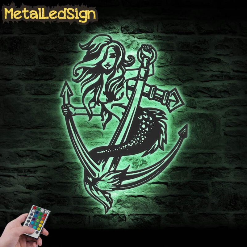 Mermaid-Girl-Fish-Tail-Boat-Anchor-Metal-Wall-Art-LED-Light-7.jpg