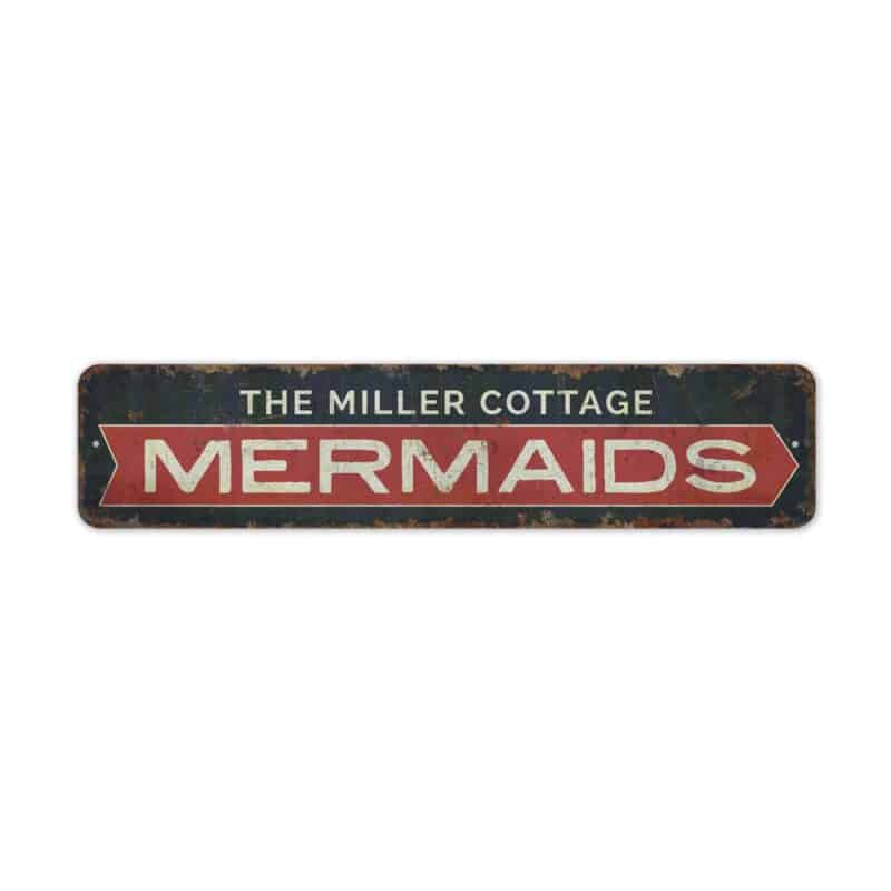 Mermaids-Sign-Premium-Quality-Rustic-Metal-Sign-2