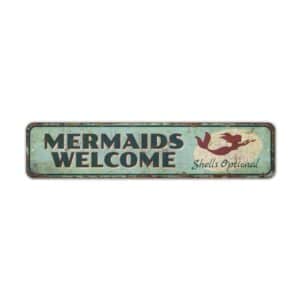 Mermaids-Welcome-Sign-Premium-Quality-Rustic-Metal-Sign-2