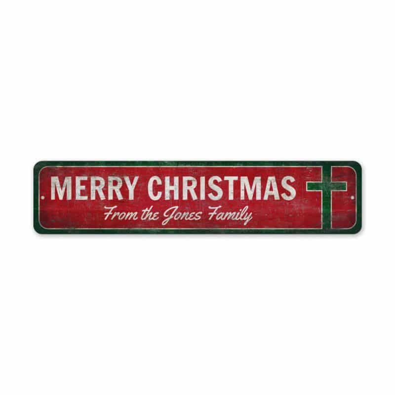 Merry-Christmas-Cross-Sign-Premium-Quality-Rustic-Metal-Sign-2