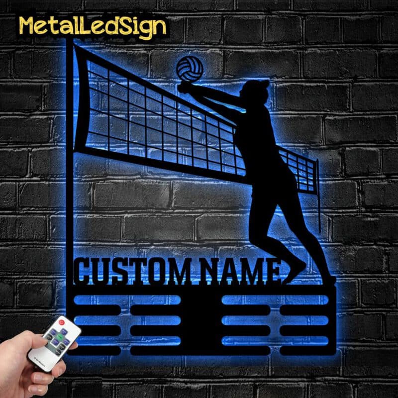 Metal-Volleyball-Medal-Hanger-Wall-Art-Led-Light-6