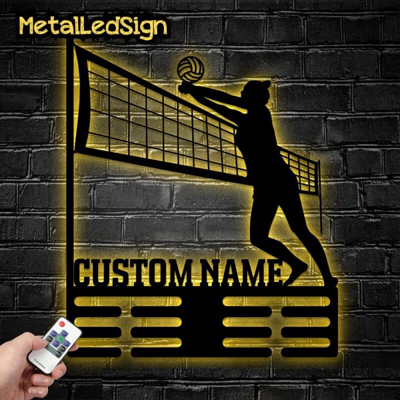 Metal-Volleyball-Medal-Hanger-Wall-Art-Led-Light-Images