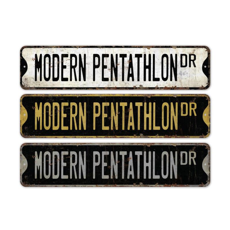 Modern-Pentathlon-Premium-Quality-Rustic-Metal-Sign-2