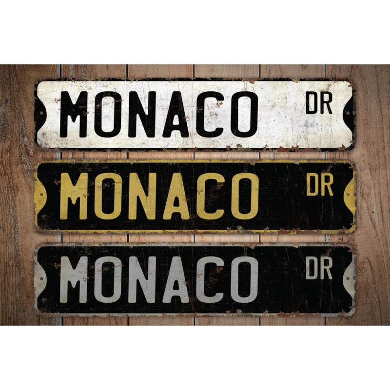 Monaco-Premium-Quality-Rustic-Metal-Sign-Images