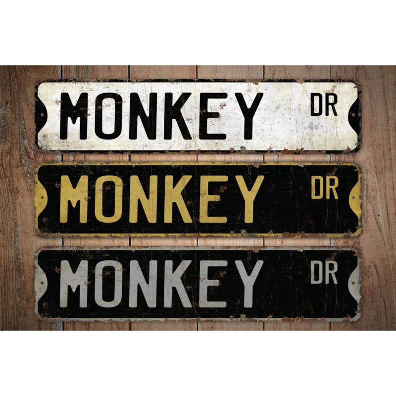 Monkey-Premium-Quality-Rustic-Metal-Sign-Images