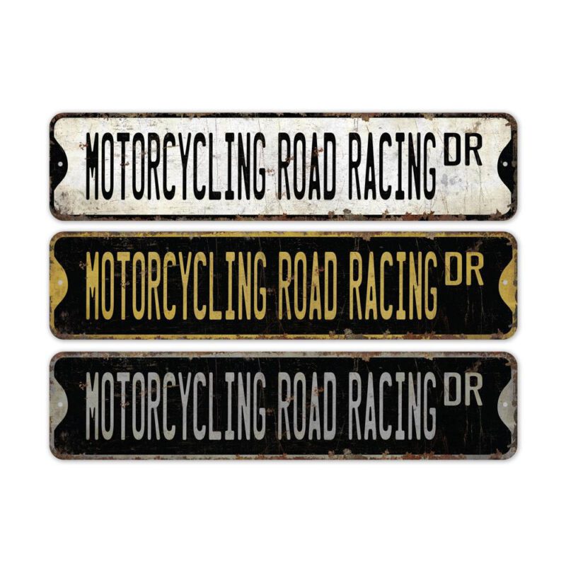 Motorcycling-Road-Racing-Premium-Quality-Rustic-Metal-Sign-2