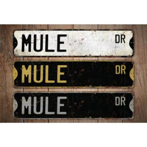 Mule-Premium-Quality-Rustic-Metal-Sign-Images