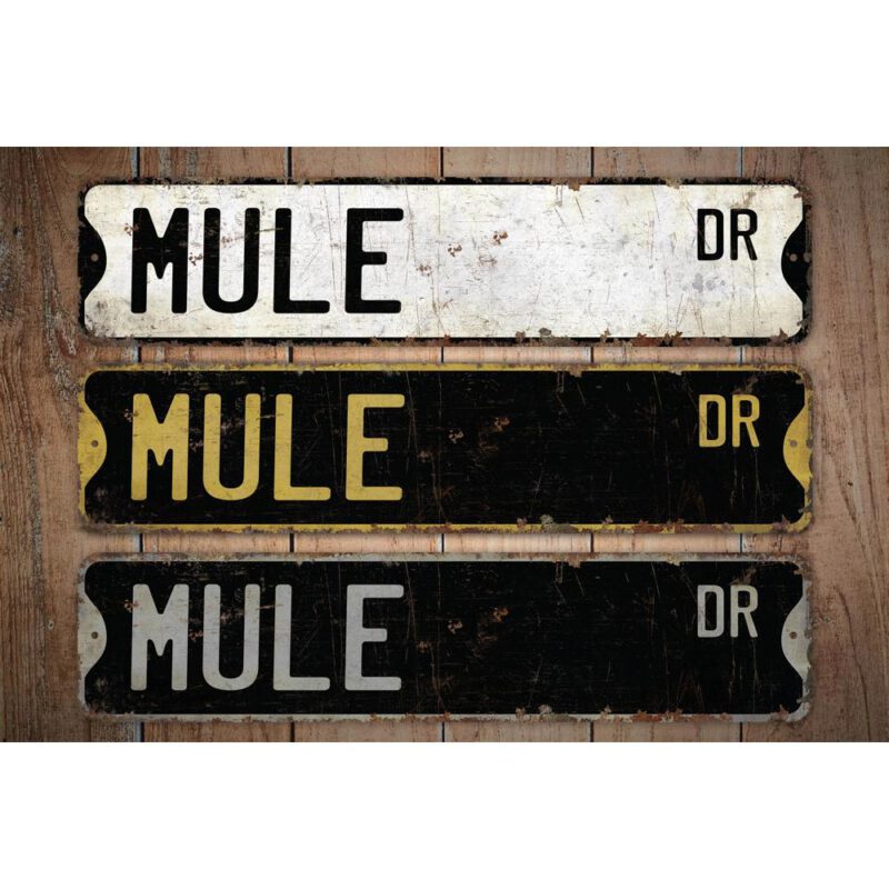 Mule-Premium-Quality-Rustic-Metal-Sign-Images