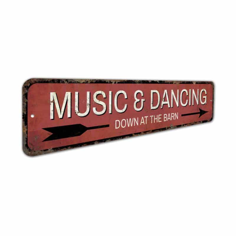 Music-And-Dancing-Sign-Premium-Quality-Rustic-Metal-Sign-3