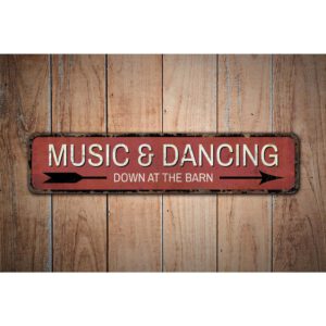 Music-And-Dancing-Sign-Premium-Quality-Rustic-Metal-Sign-Images