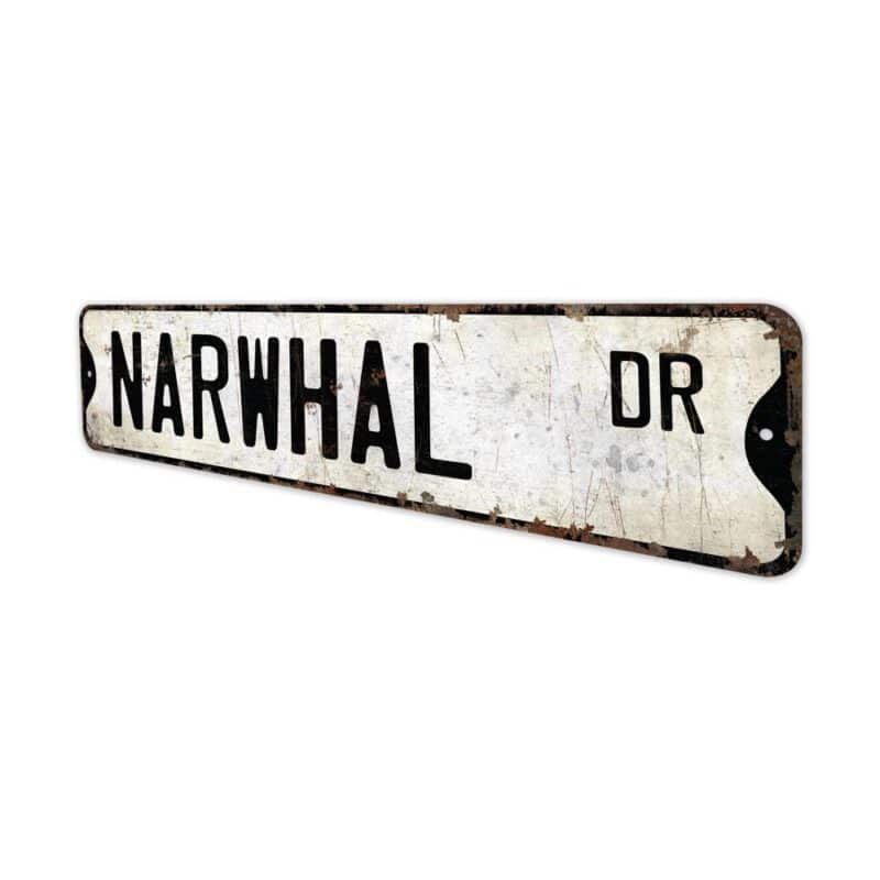 Narwhal-Premium-Quality-Rustic-Metal-Sign-4