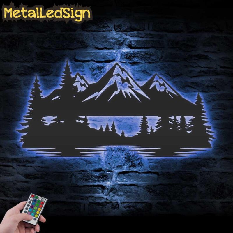 Nature-Mountain-Forest-Metal-Wall-Art-LED-Light-3.jpg