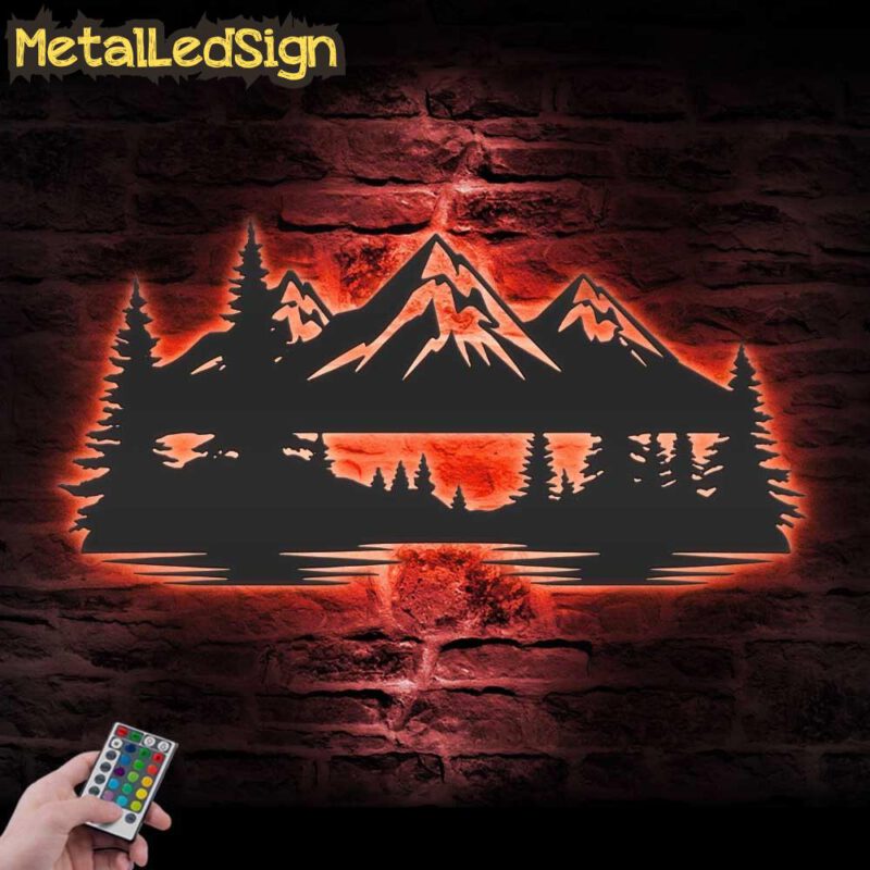 Nature-Mountain-Forest-Metal-Wall-Art-LED-Light-5.jpg