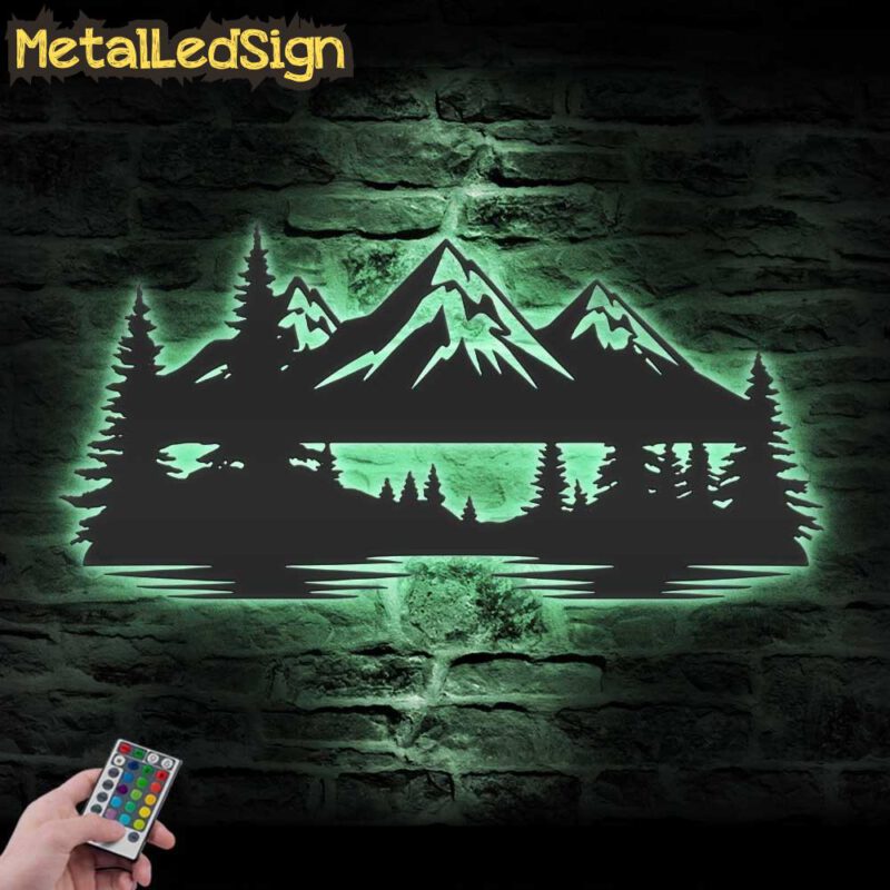 Nature-Mountain-Forest-Metal-Wall-Art-LED-Light-7.jpg