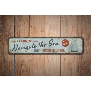 Navigate-The-Sea-Premium-Quality-Rustic-Metal-Sign-Images