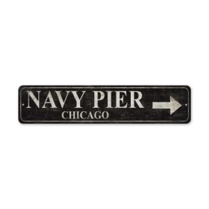 Navy-Pier-Arrow-Sign-Premium-Quality-Rustic-Metal-Sign-2