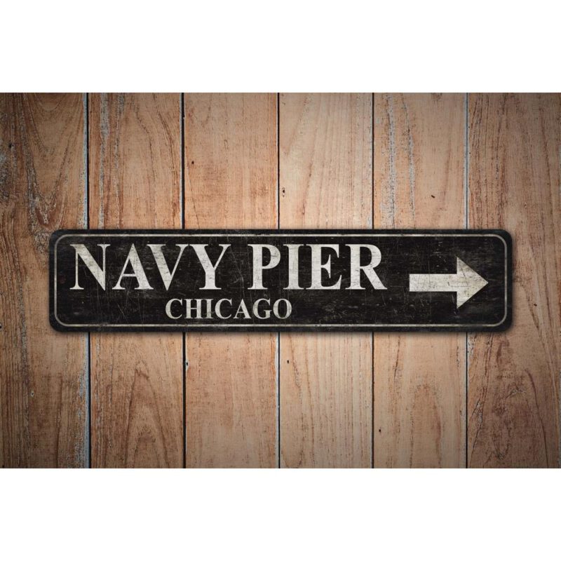 Navy-Pier-Arrow-Sign-Premium-Quality-Rustic-Metal-Sign-Images