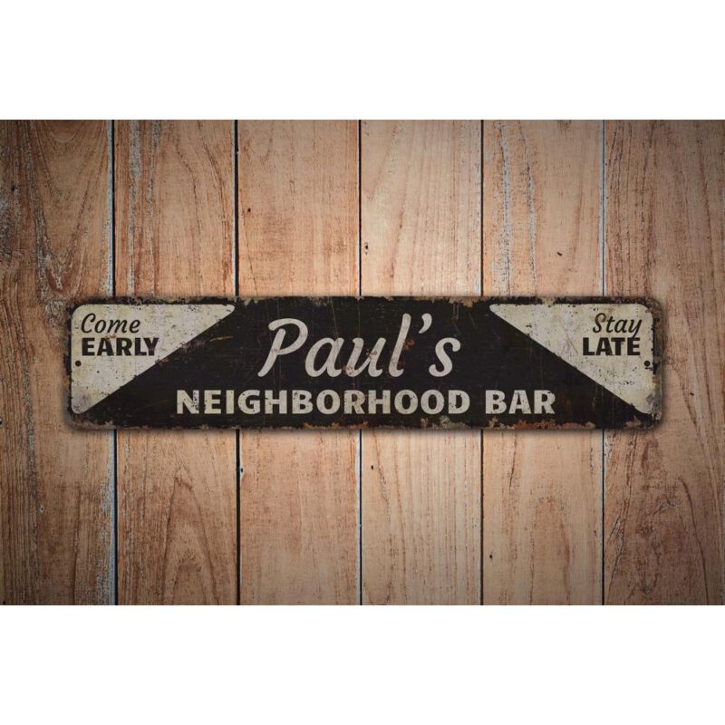 Neighborhood-Bar-Premium-Quality-Rustic-Metal-Sign-Images