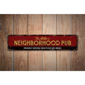 Neighborhood-Pub-Premium-Quality-Rustic-Metal-Sign-Images