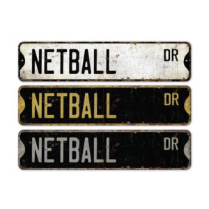 Netball-Premium-Quality-Rustic-Metal-Sign-2