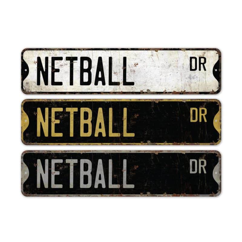 Netball-Premium-Quality-Rustic-Metal-Sign-2