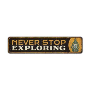 Never-Stop-Exploring-Premium-Quality-Rustic-Metal-Sign-2