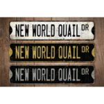 New-World-Quail-Premium-Quality-Rustic-Metal-Sign-Images