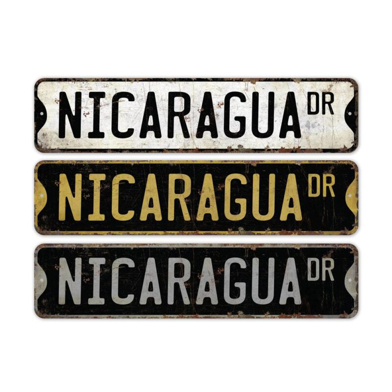 Nicaragua-Premium-Quality-Rustic-Metal-Sign-2