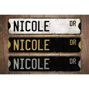 Nicole-Name-Sign-Premium-Quality-Rustic-Metal-Sign-Images