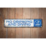 No-Drinking-And-Diving-Premium-Quality-Rustic-Metal-Sign-Images