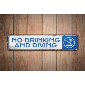 No-Drinking-And-Diving-Premium-Quality-Rustic-Metal-Sign-Images