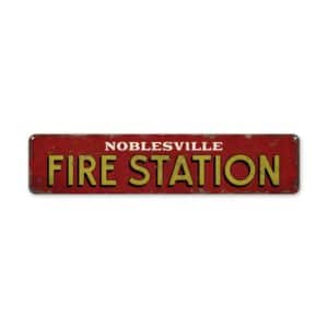 Noblesville-Fire-Station-Premium-Quality-Rustic-Metal-Sign-2