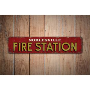 Noblesville-Fire-Station-Premium-Quality-Rustic-Metal-Sign-Images