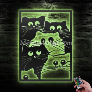 Nordic-Cats-Metal-Wall-Art-With-Led-Light-6