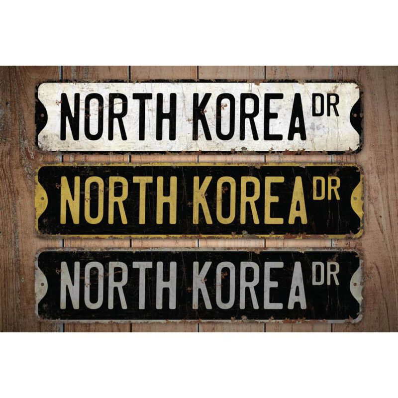 North-Korea-Premium-Quality-Rustic-Metal-Sign-Images