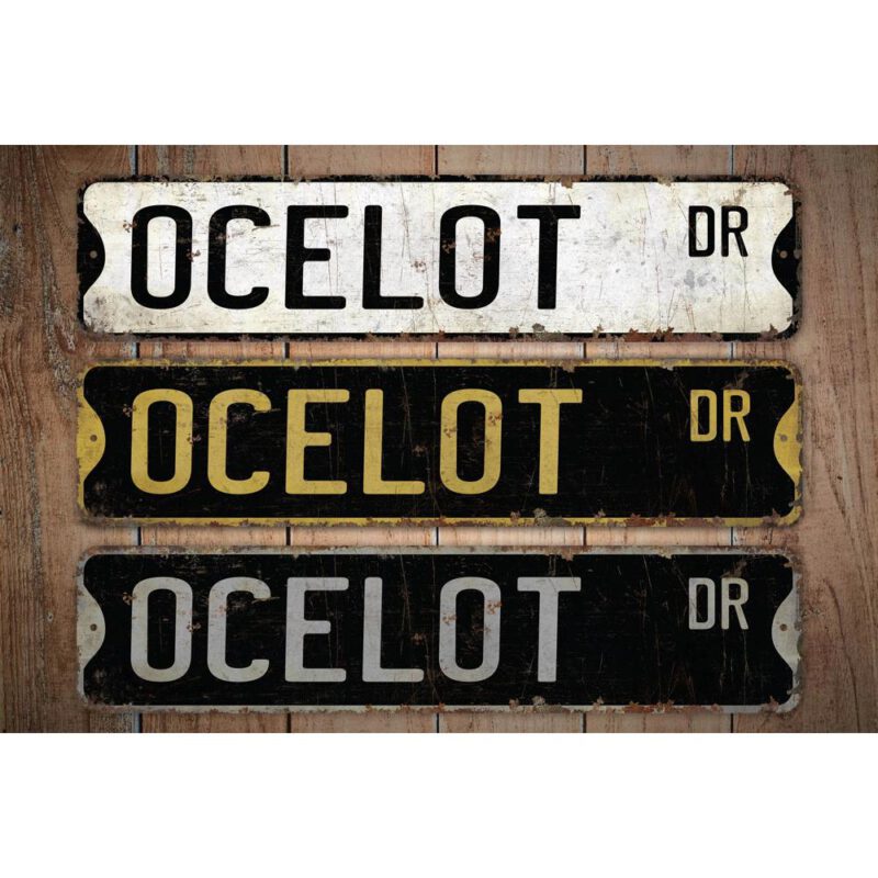 Ocelot-Premium-Quality-Rustic-Metal-Sign-Images