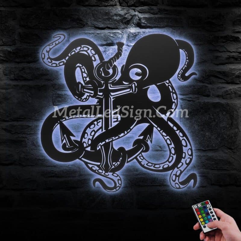 Octopus-And-Anchor-Metal-Wall-Art-Led-Light-3-1