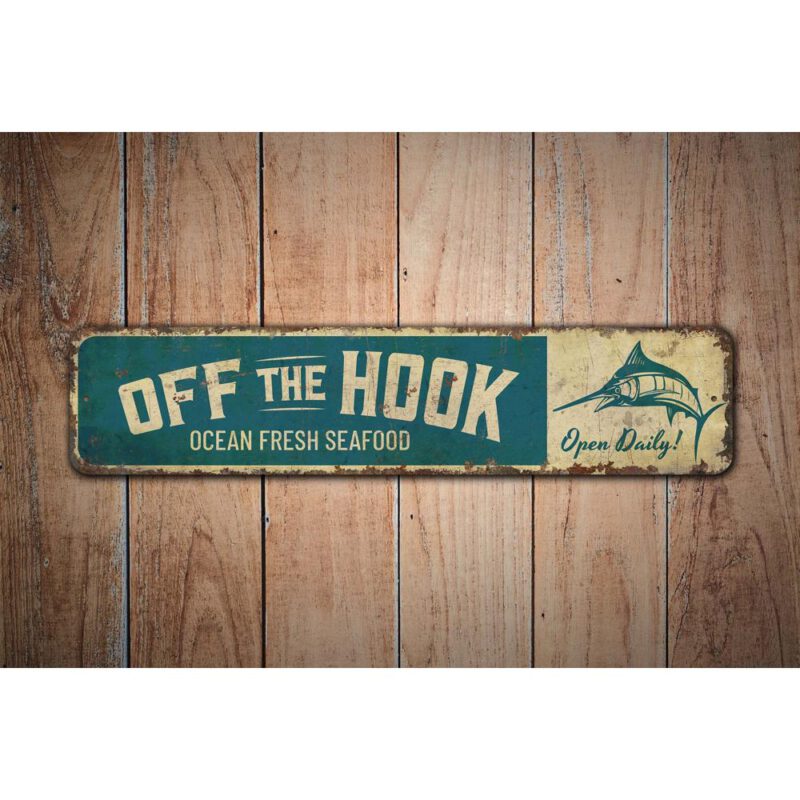 Off-the-Hook-Premium-Quality-Rustic-Metal-Sign-Images