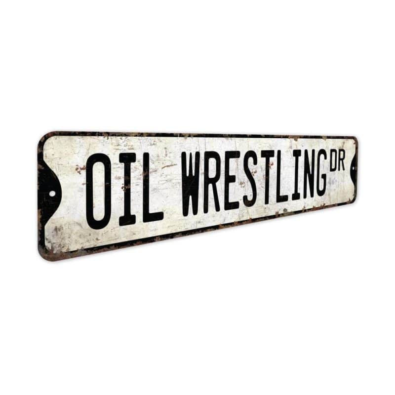 Oil-Wrestling-Premium-Quality-Rustic-Metal-Sign-3