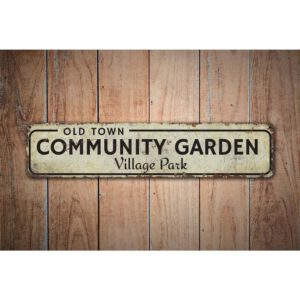 Old-Town-Community-Garden-Premium-Quality-Rustic-Metal-Sign-Images